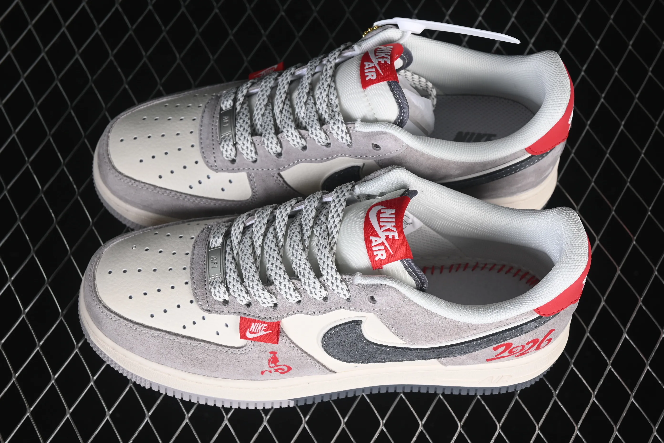 All categories Nk Air Force 1 Air Force series Nk Air Force 1 Low Air Force low-top Nike Air Force 1'07 Low Year of the Horse limited edition Gray-red texture Air Force 1 low-top casual sneakers HT5088-628